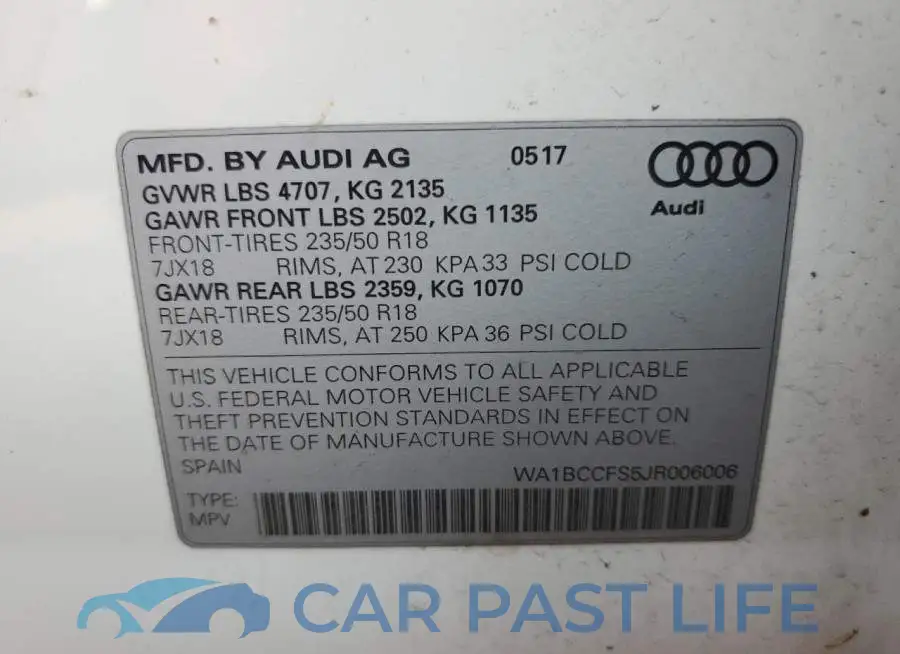 WA1BCCFS5JR006006# 13
