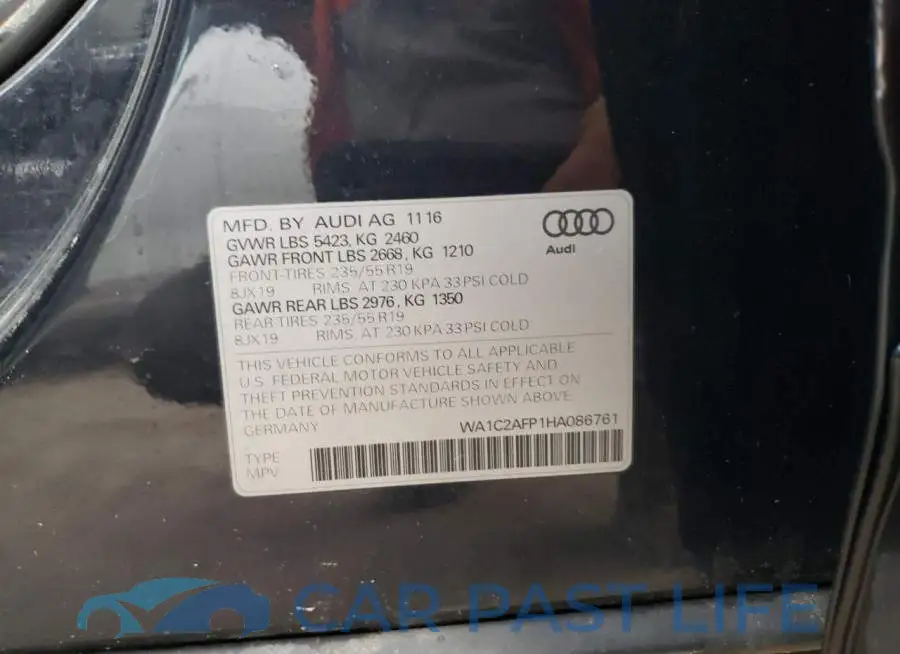 WA1C2AFP1HA086761# 10