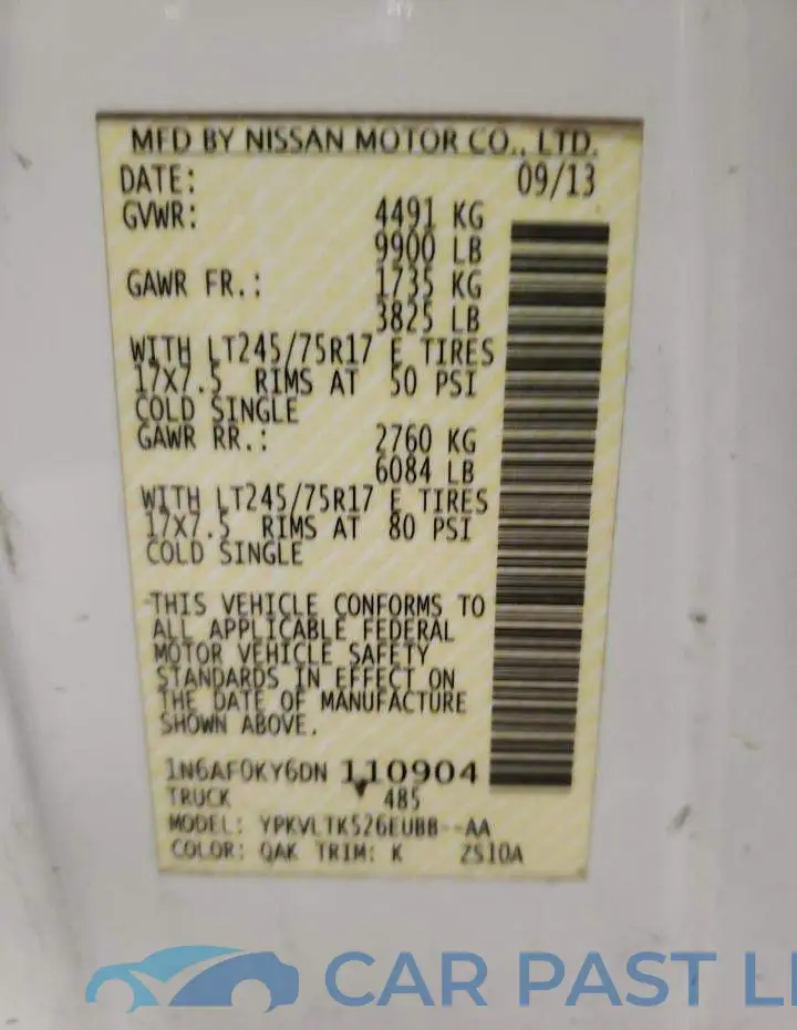 1N6AF0KY6DN110904# 10