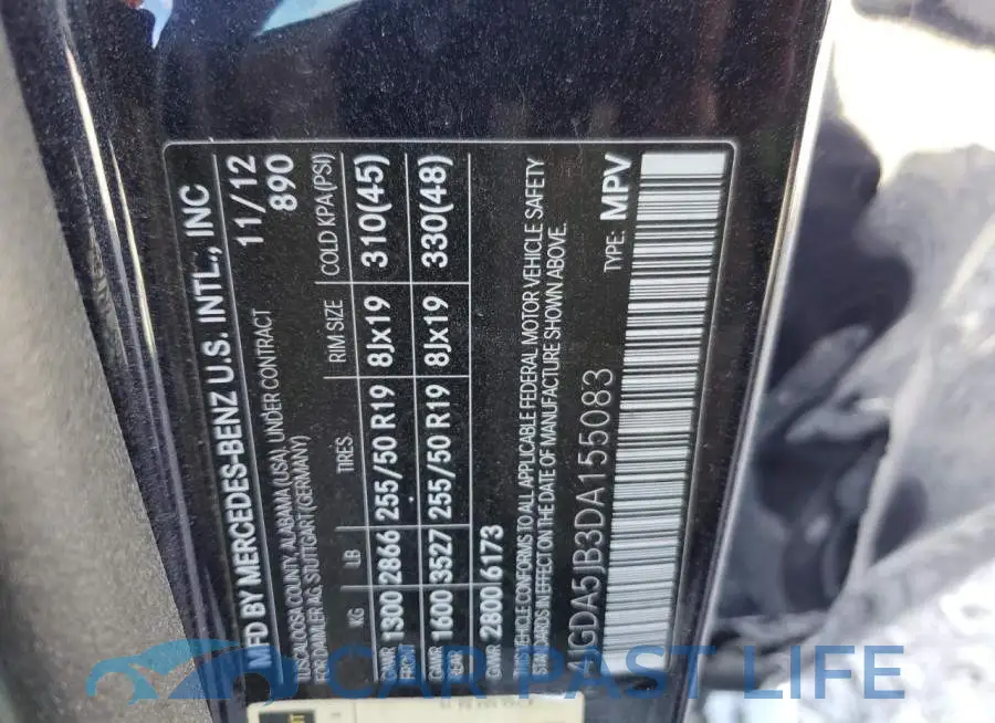 4JGDA5JB3DA155083# 10