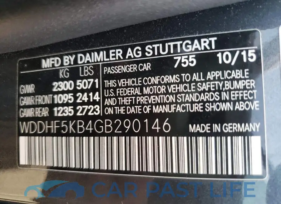 WDDHF5KB4GB290146# 10