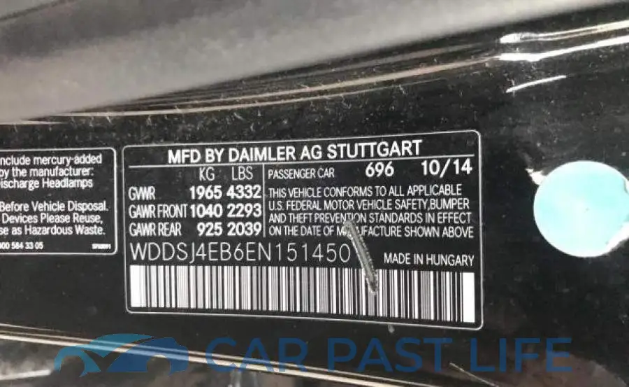 WDDSJ4EB6EN151450# 10
