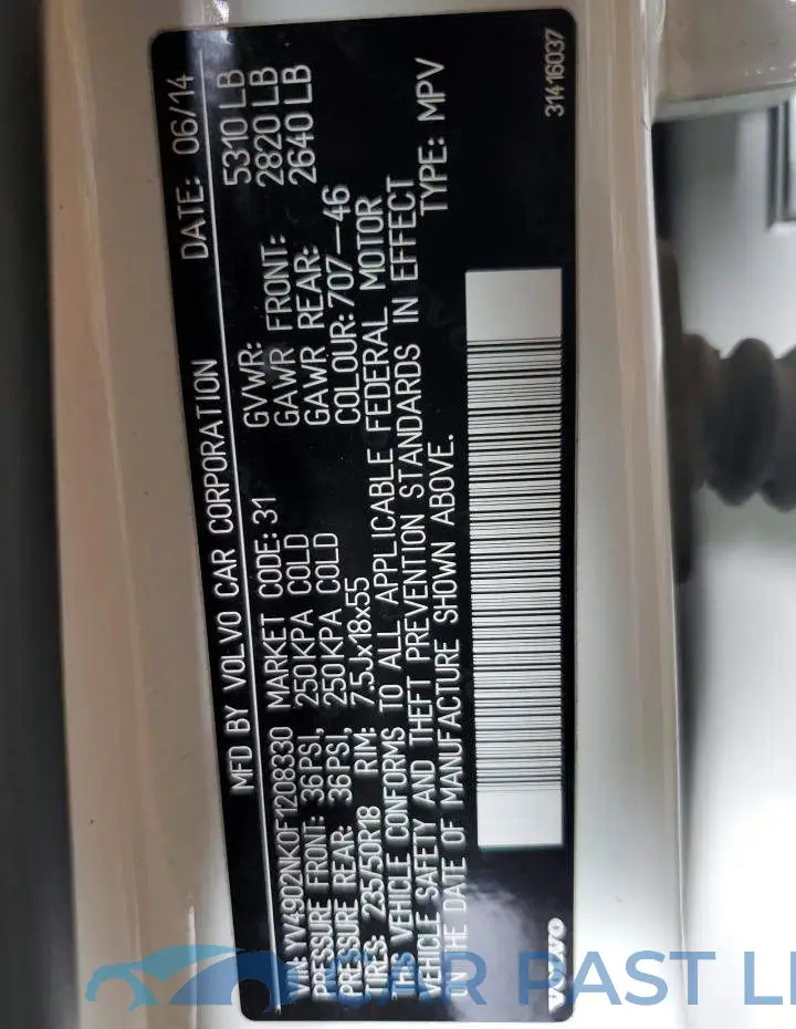 YV4902NK0F1208330# 10
