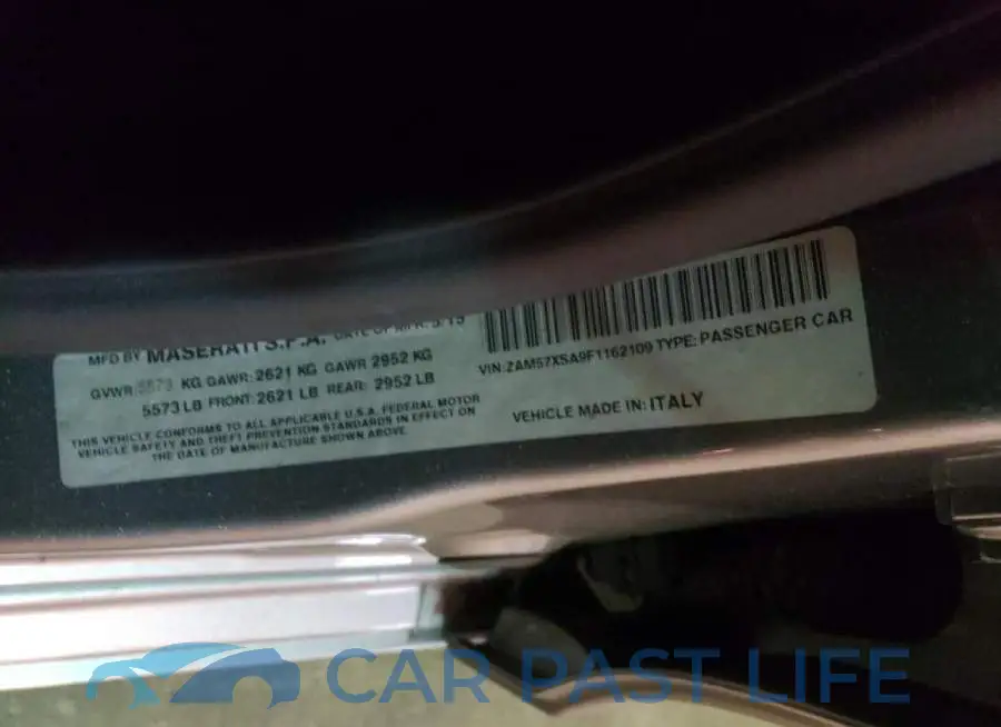 ZAM57XSA9F1162109# 12
