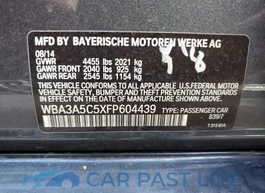 WBA3A5C5XFP604439# 12