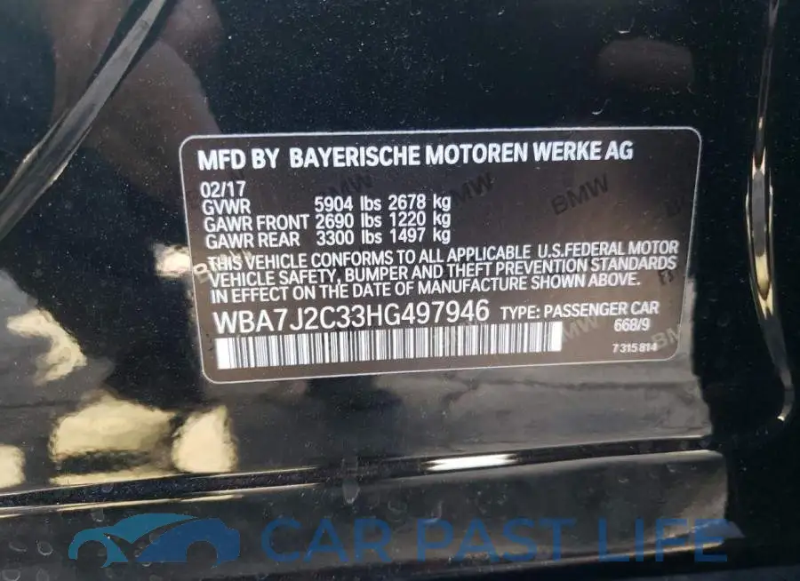 WBA7J2C33HG497946# 10
