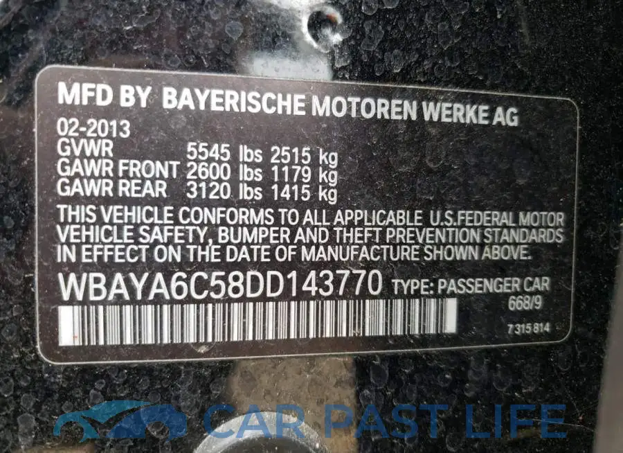 WBAYA6C58DD143770# 10