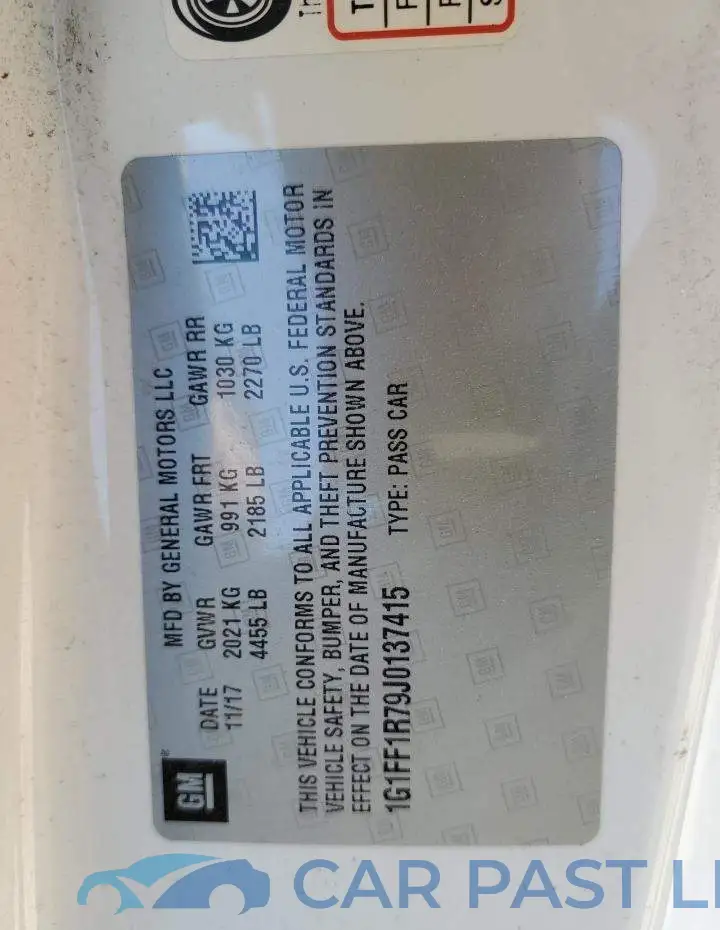 1G1FF1R79J0137415# 10