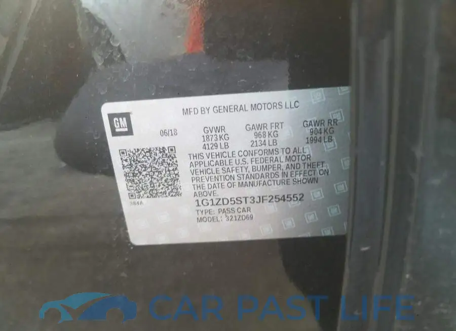 1G1ZD5ST3JF254552# 10
