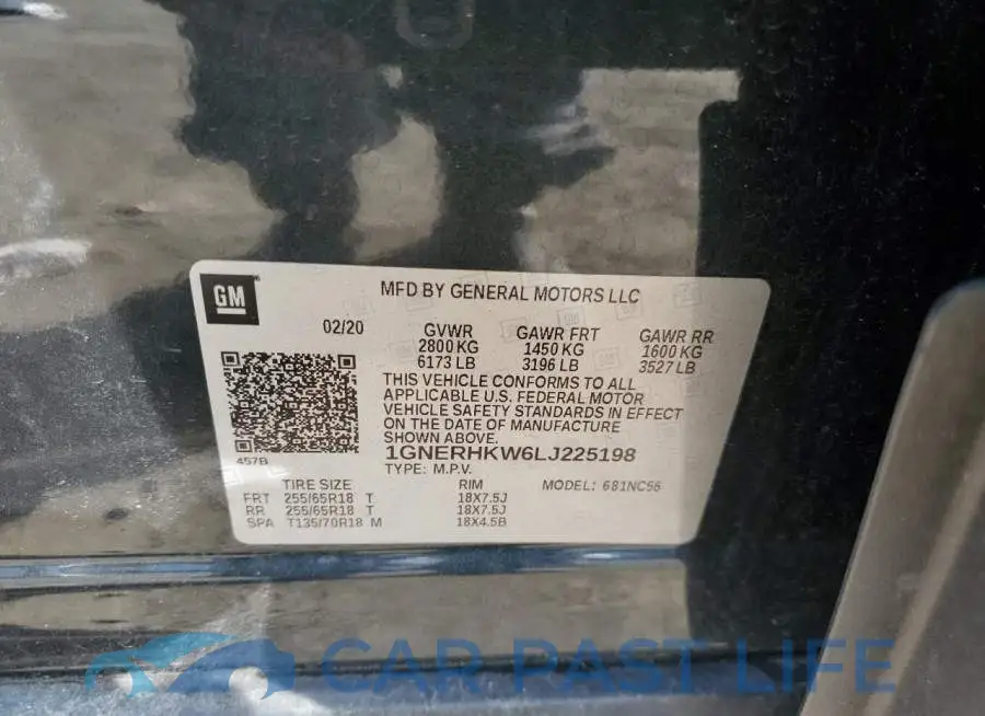 1GNERHKW6LJ225198# 10