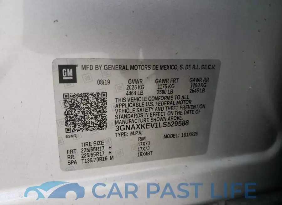 3GNAXKEV1LS529588# 10