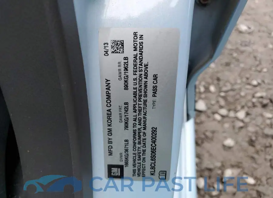 KL8CL6S06EC400292# 12