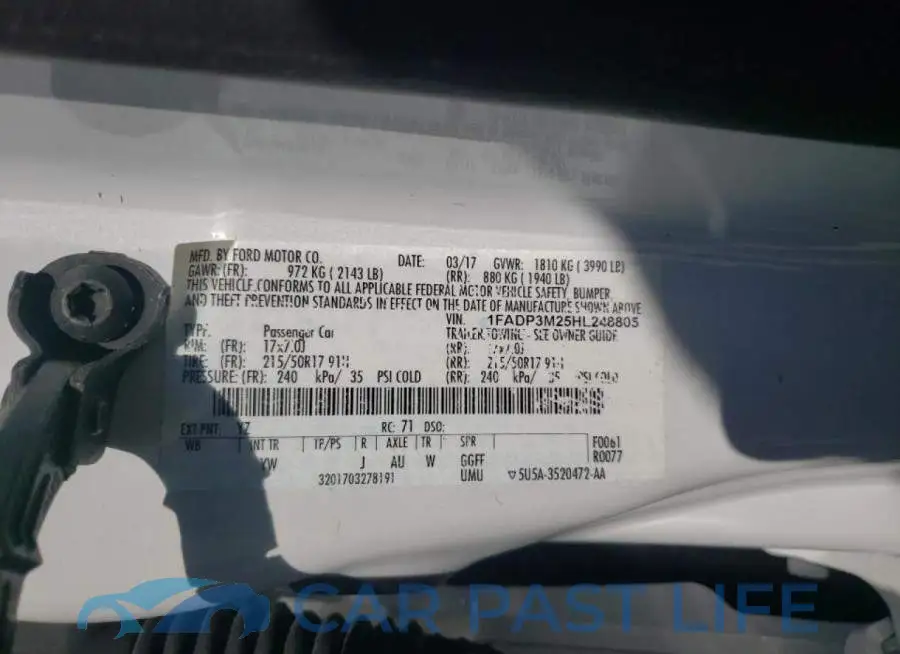 1FADP3M25HL248805# 10