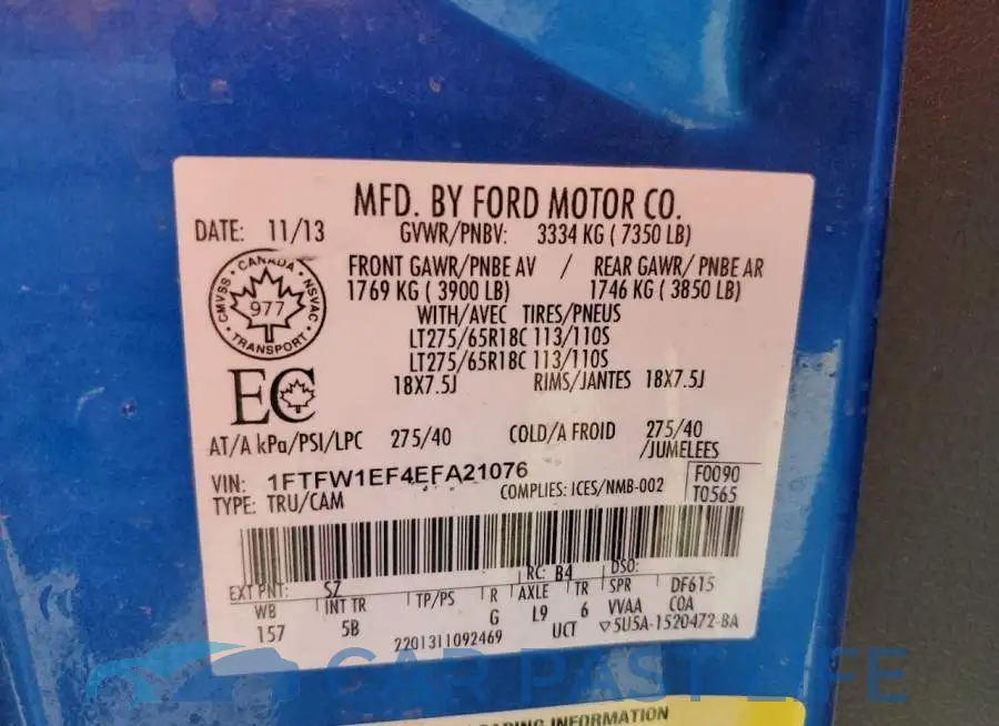 1FTFW1EF4EFA21076# 10