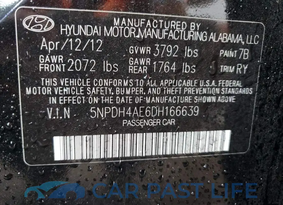5NPDH4AE6DH166639# 10