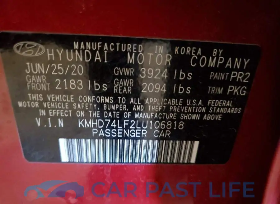 KMHD74LF2LU106818# 10
