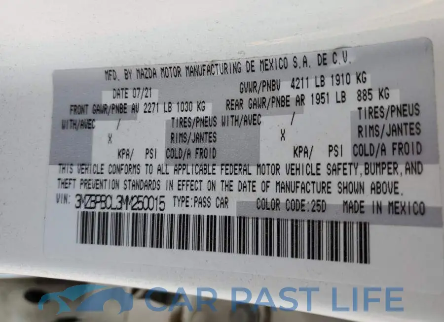 3MZBPBCL3MM250015# 12