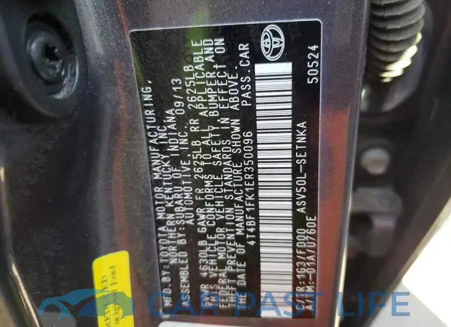 4T4BF1FK1ER350096# 10