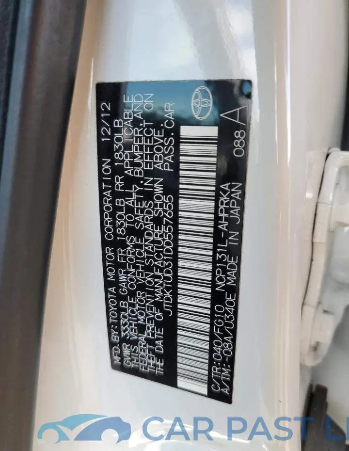 JTDKTUD31DD557655# 10