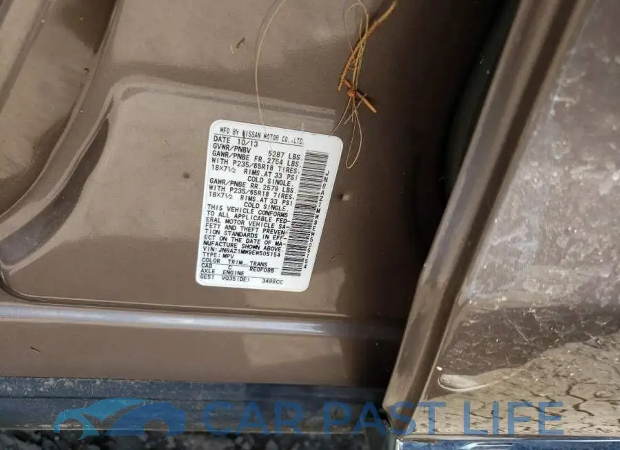 JN8AZ1MW9EW505154# 10