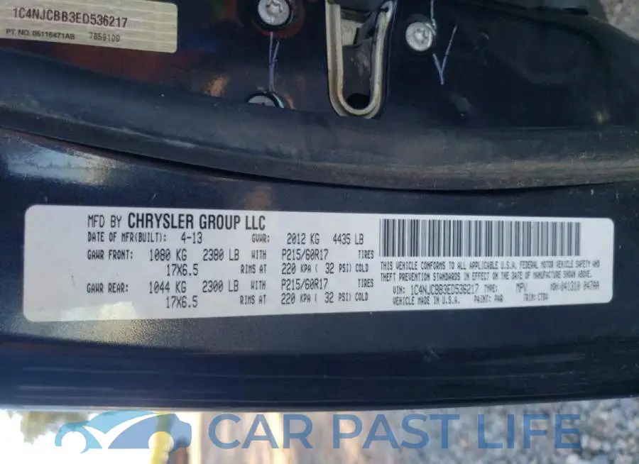 1C4NJCBB3ED536217# 10