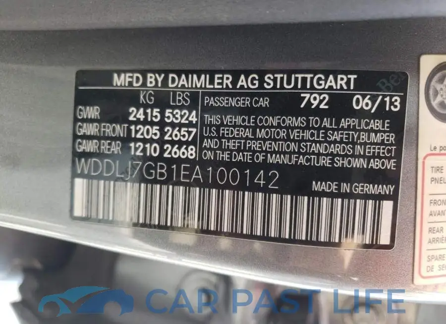 WDDLJ7GB1EA100142# 10