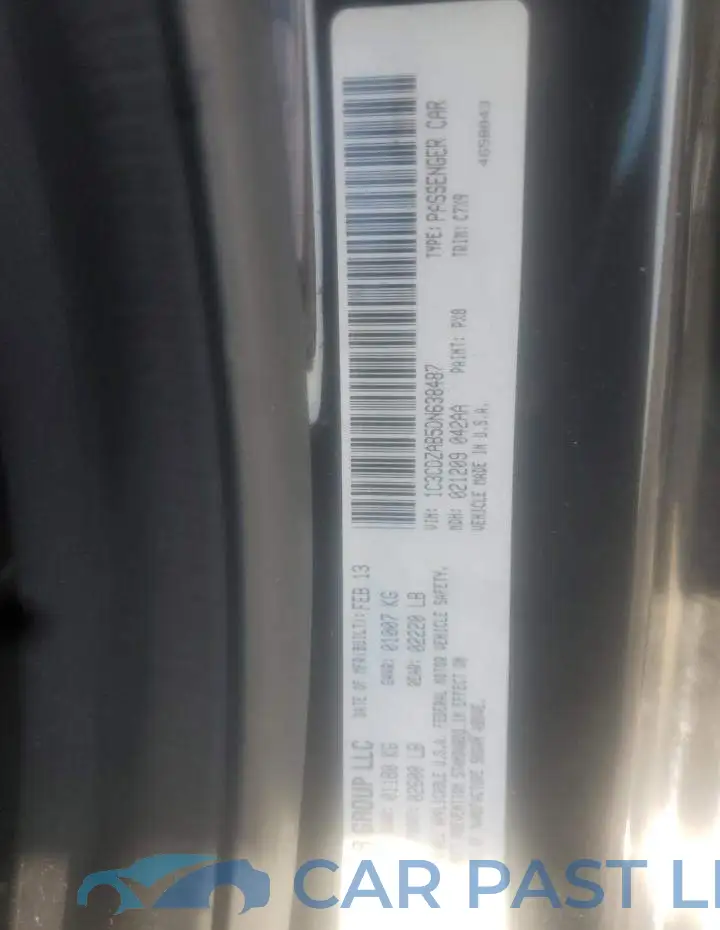 1C3CDZAB5DN638487# 10