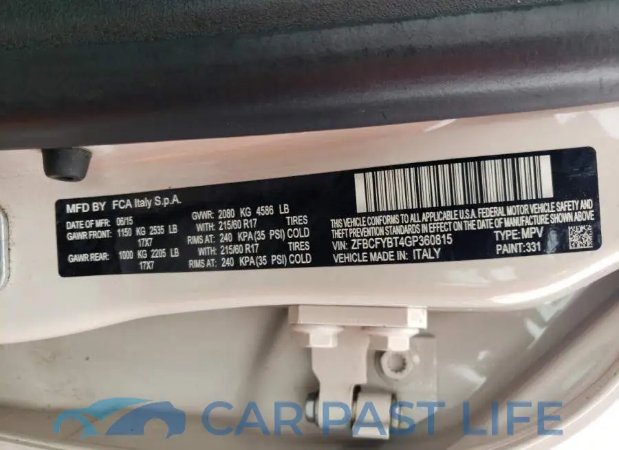 ZFBCFYBT4GP360815# 10