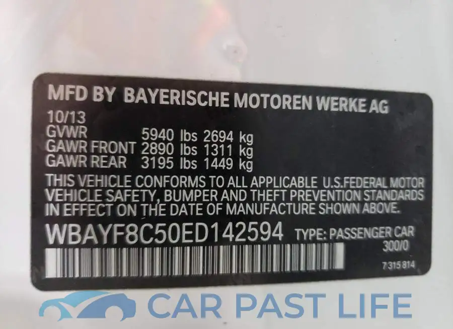 WBAYF8C50ED142594# 10