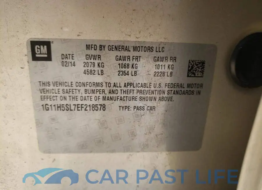 1G11H5SL7EF218578# 12