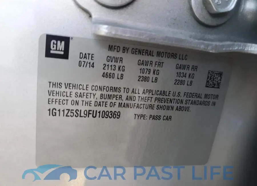 1G11Z5SL9FU109369# 10