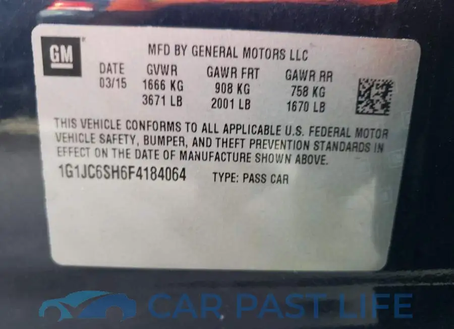 1G1JC6SH6F4184064# 12