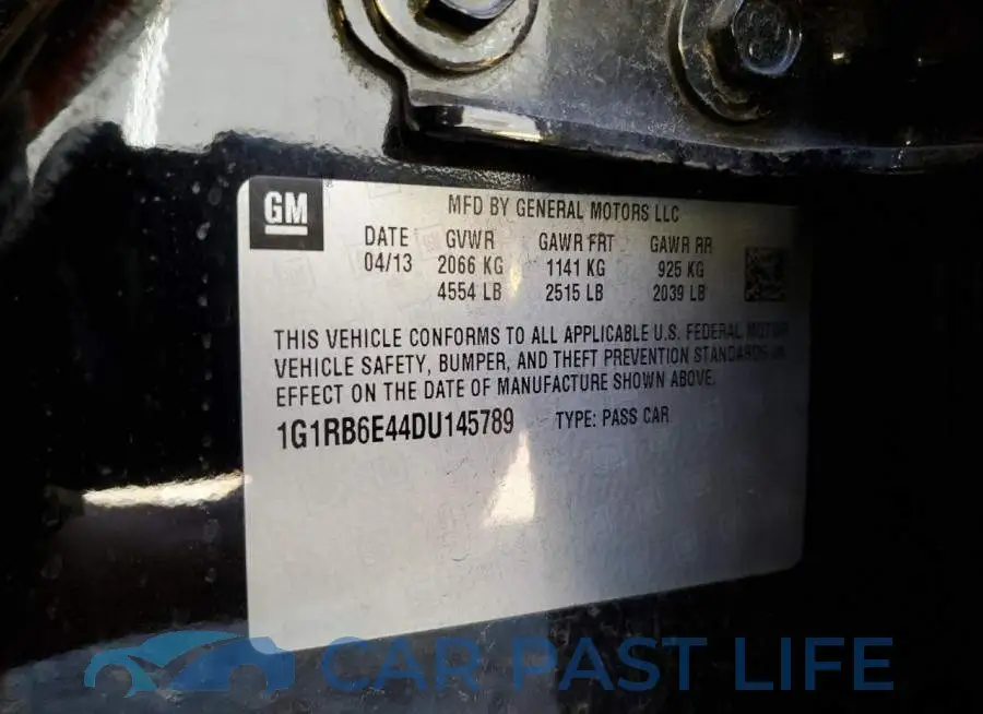 1G1RB6E44DU145789# 10