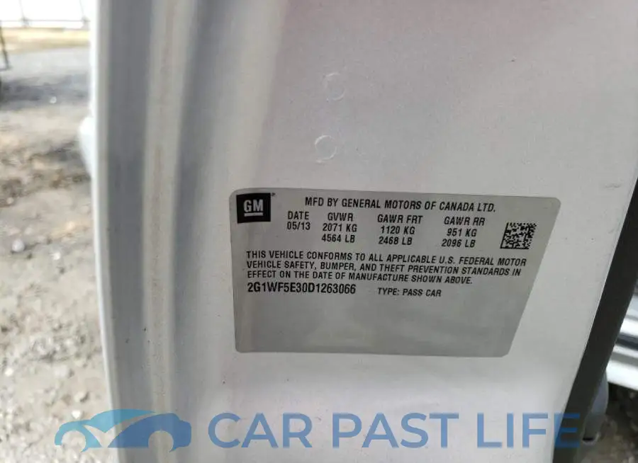 2G1WF5E30D1263066# 10