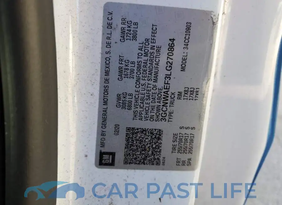 3GCNWAEF3LG270864# 12