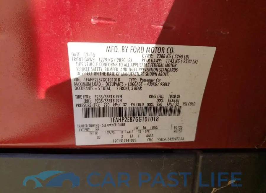 1FAHP2E87GG101018# 10