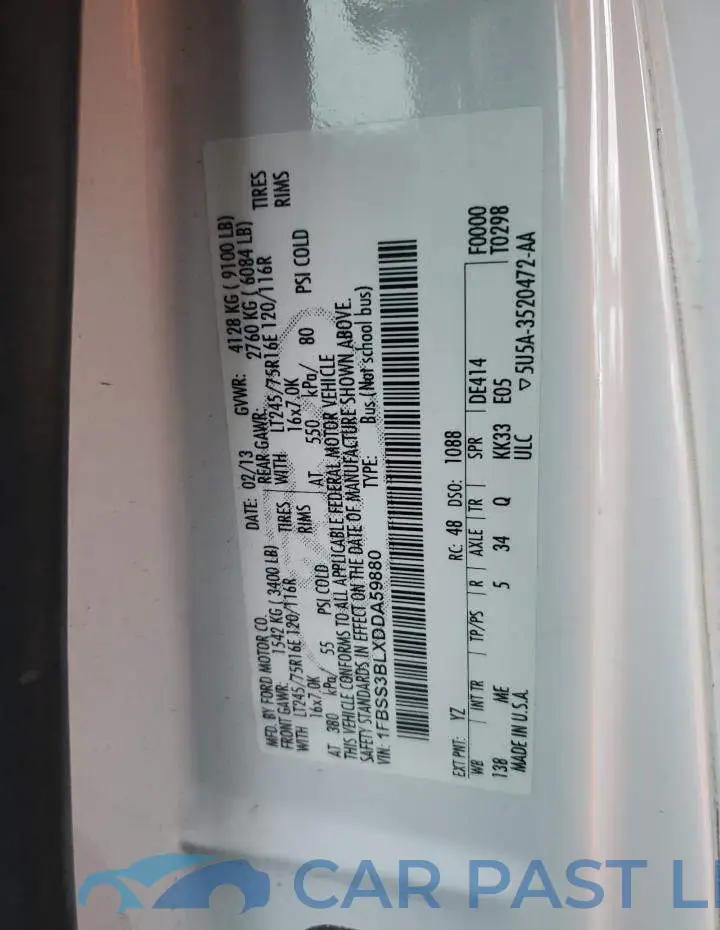 1FBSS3BLXDDA59880# 13
