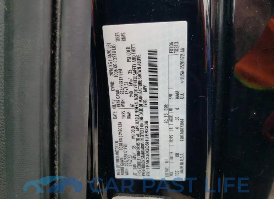 1FMCU0GD6HUE82239# 10