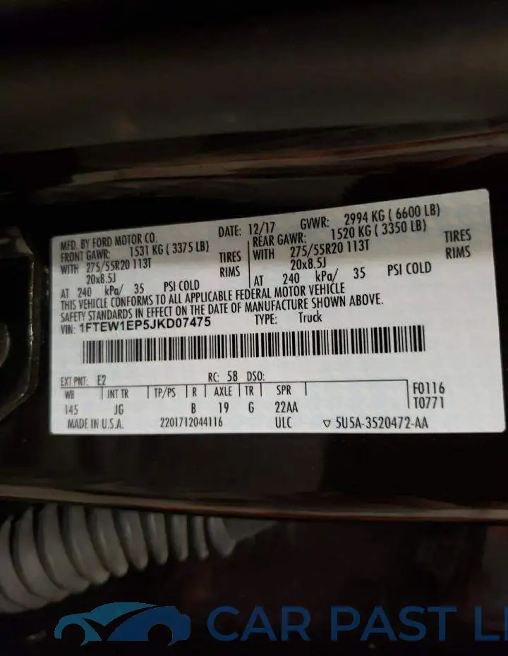 1FTEW1EP5JKD07475# 10