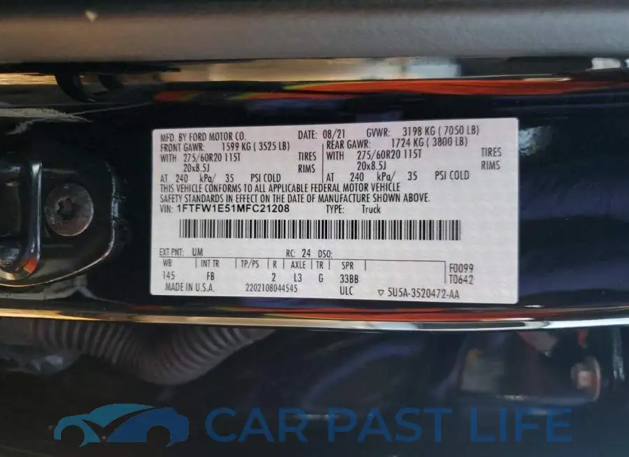 1FTFW1E51MFC21208# 10