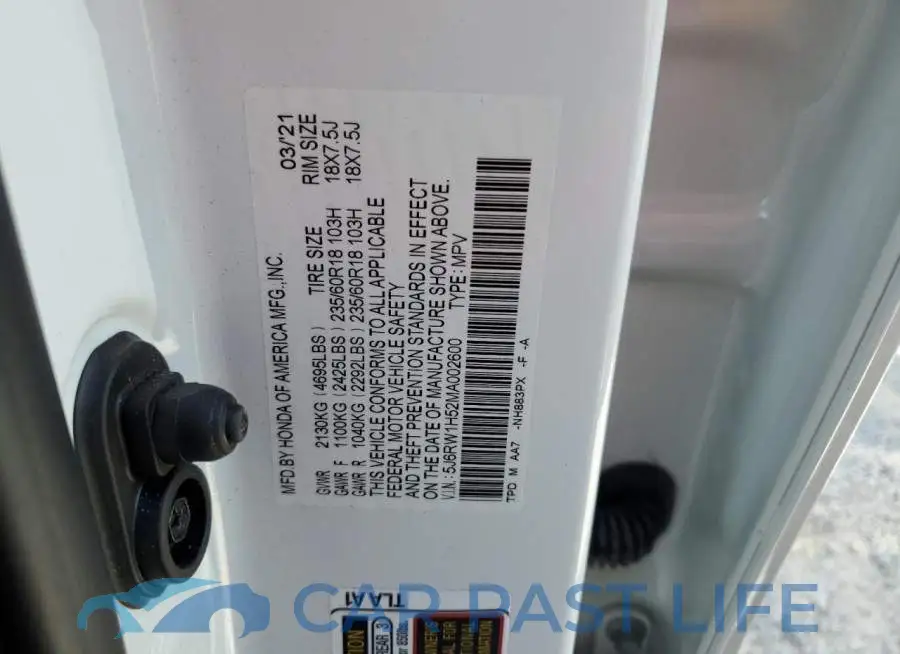 5J6RW1H52MA002600# 10