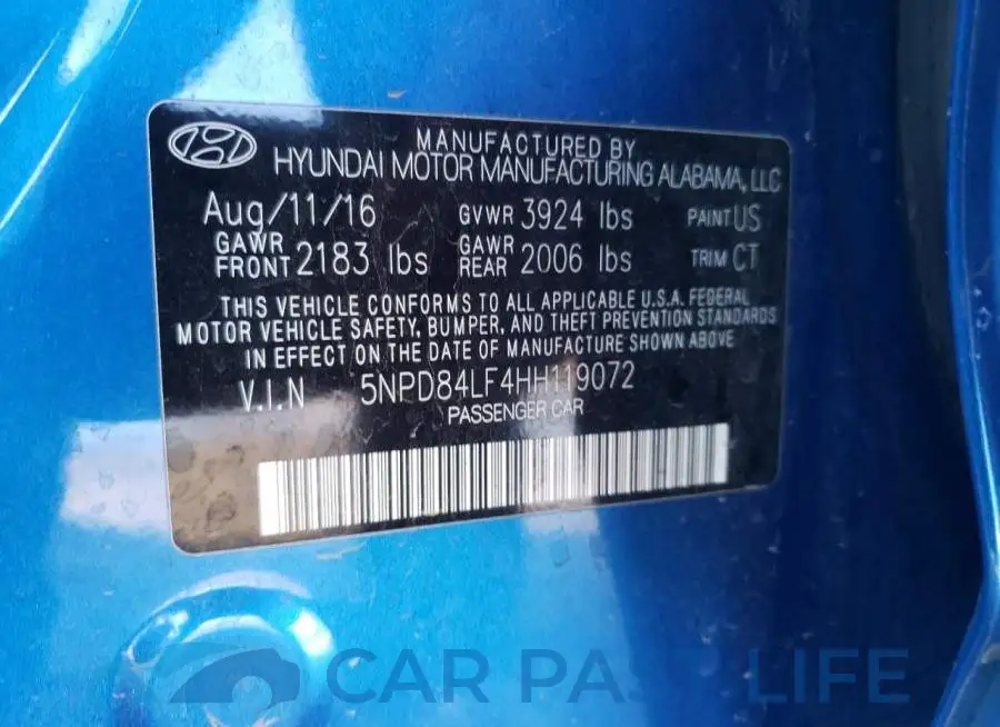 5NPD84LF4HH119072# 10