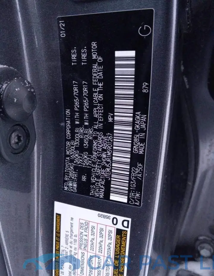 JTEMU5JR1M5901267# 12