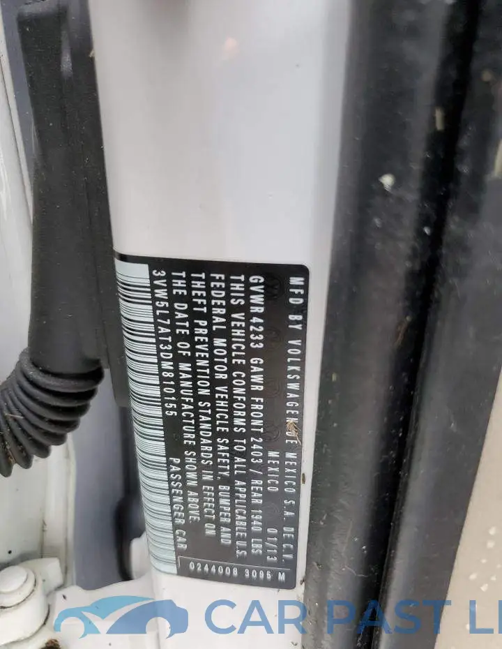 3VW5L7AT3DM810155# 10