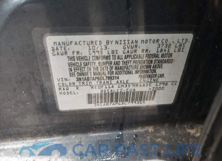 3N1AB7AP6DL799314# 10