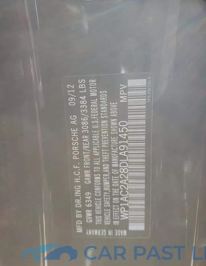 WP1AC2A28DLA91450# 13