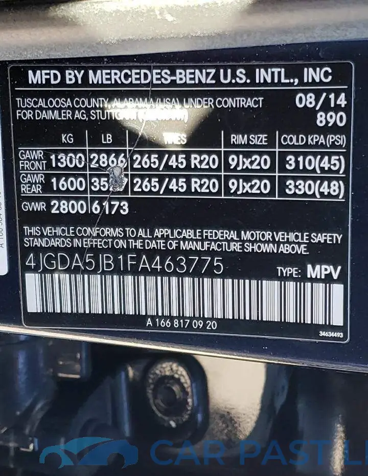 4JGDA5JB1FA463775# 14