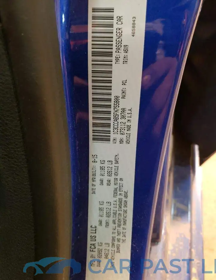 1C3CCCAB5FN755800# 12