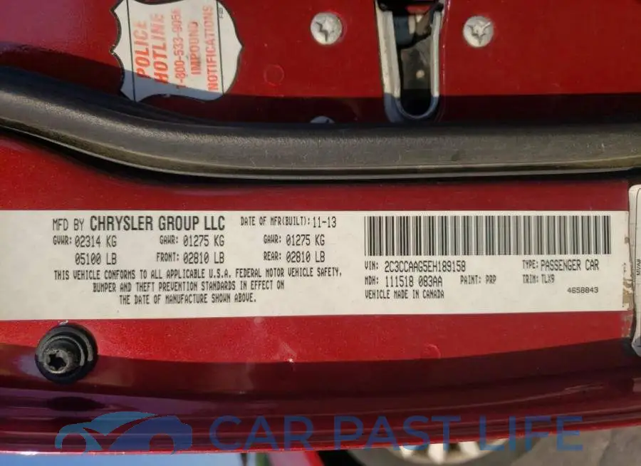 2C3CCAAG5EH189158# 10