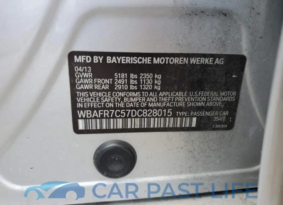 WBAFR7C57DC828015# 12